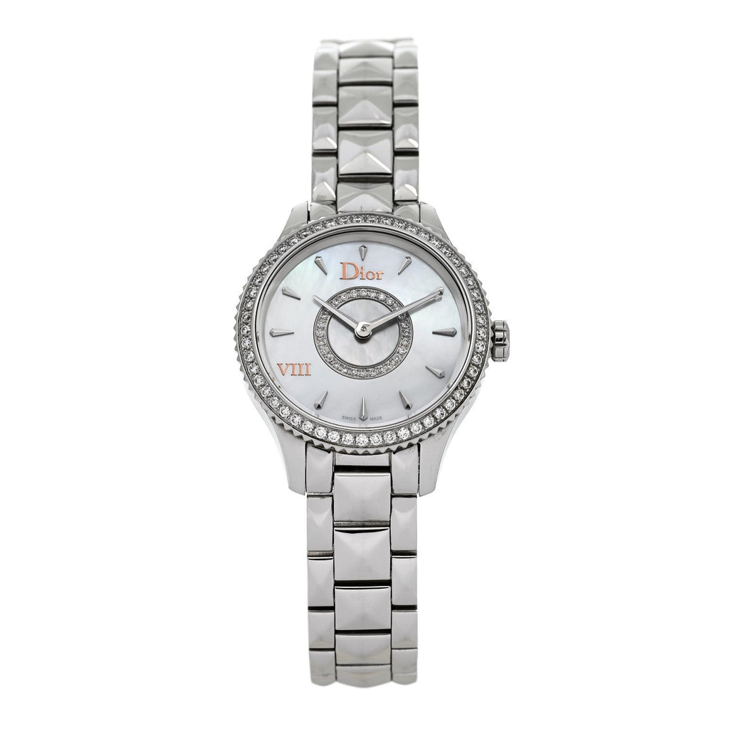 ディオール ステンレススチール ダイヤモンドベゼル 25mm Dior VIII モンテーニュ クォーツウォッチ (代金引換)