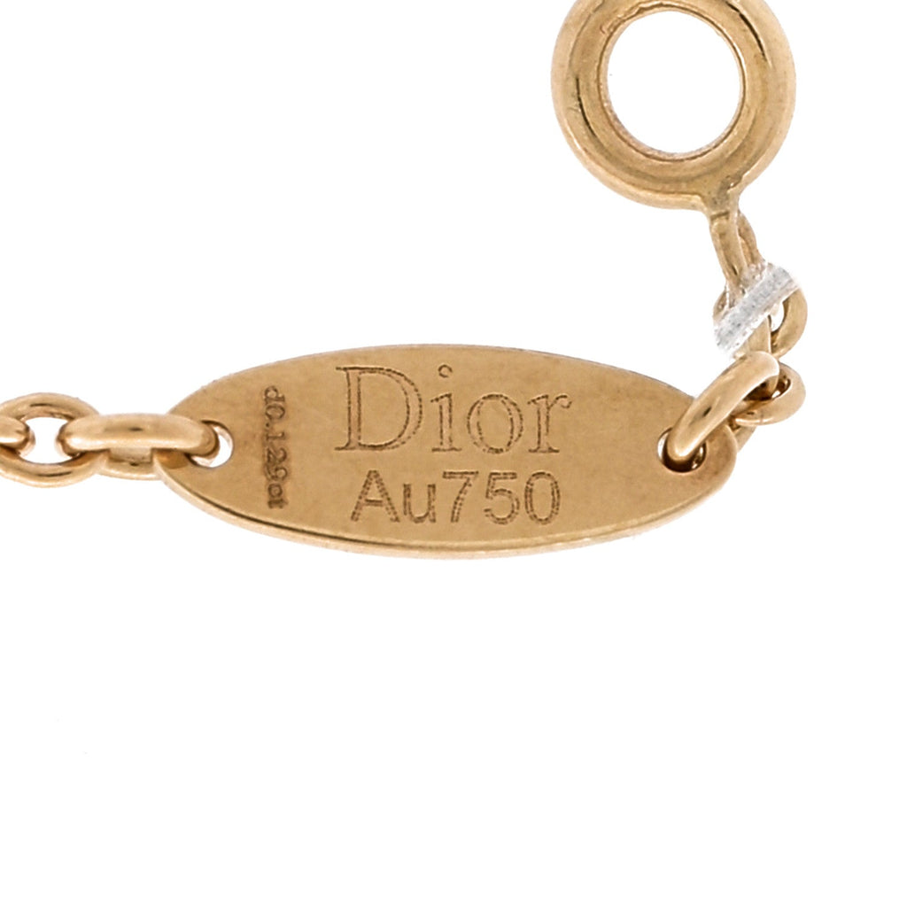 ディオール 18K イエローゴールド ダイヤモンド ミミローズ ペンダント ネックレス (代金引換)