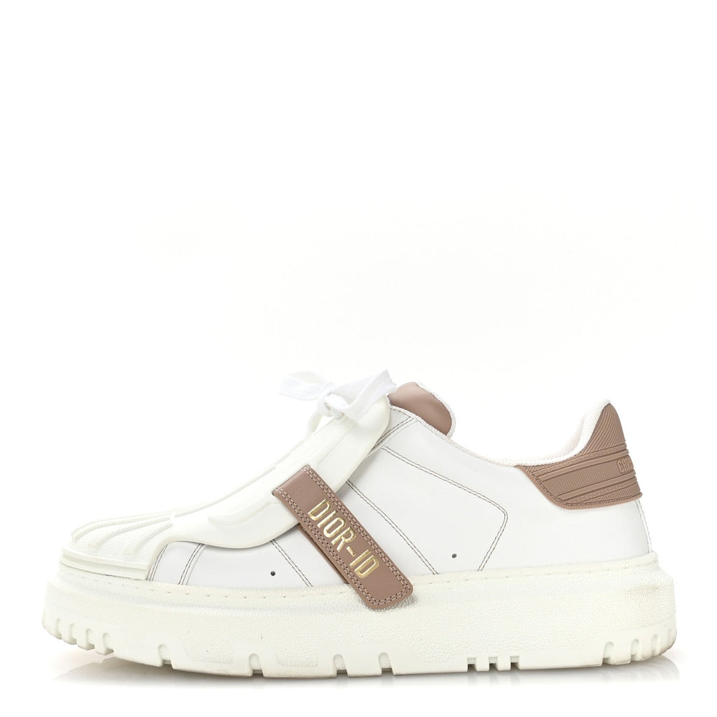 ディオール カーフスキン バイカラー Dior-ID プラットフォームスニーカー 40.5 ホワイト ヌード (代金引換)
