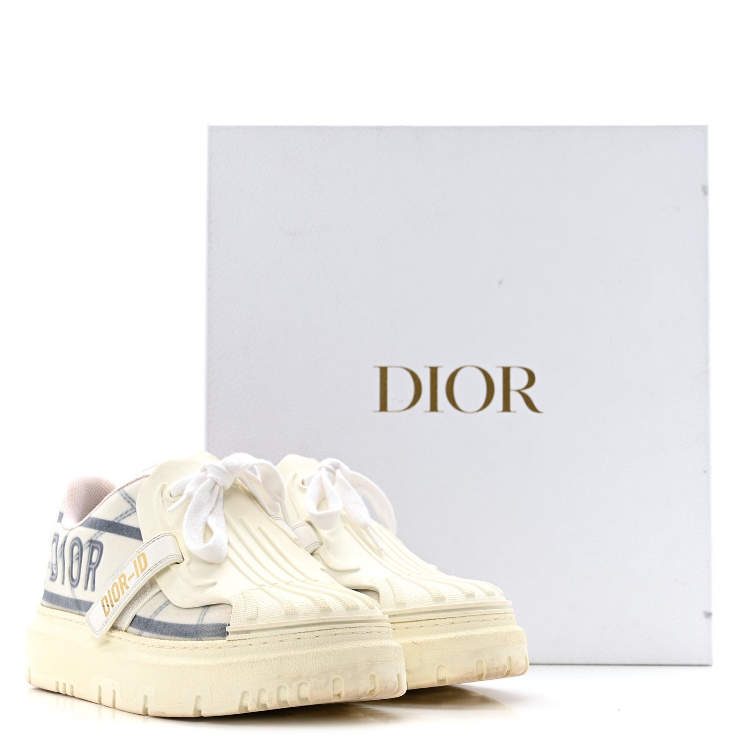 ディオール ナイロンメッシュ Dior-ID プラットフォームスニーカー 37.5 ブルーフランス (代金引換)
