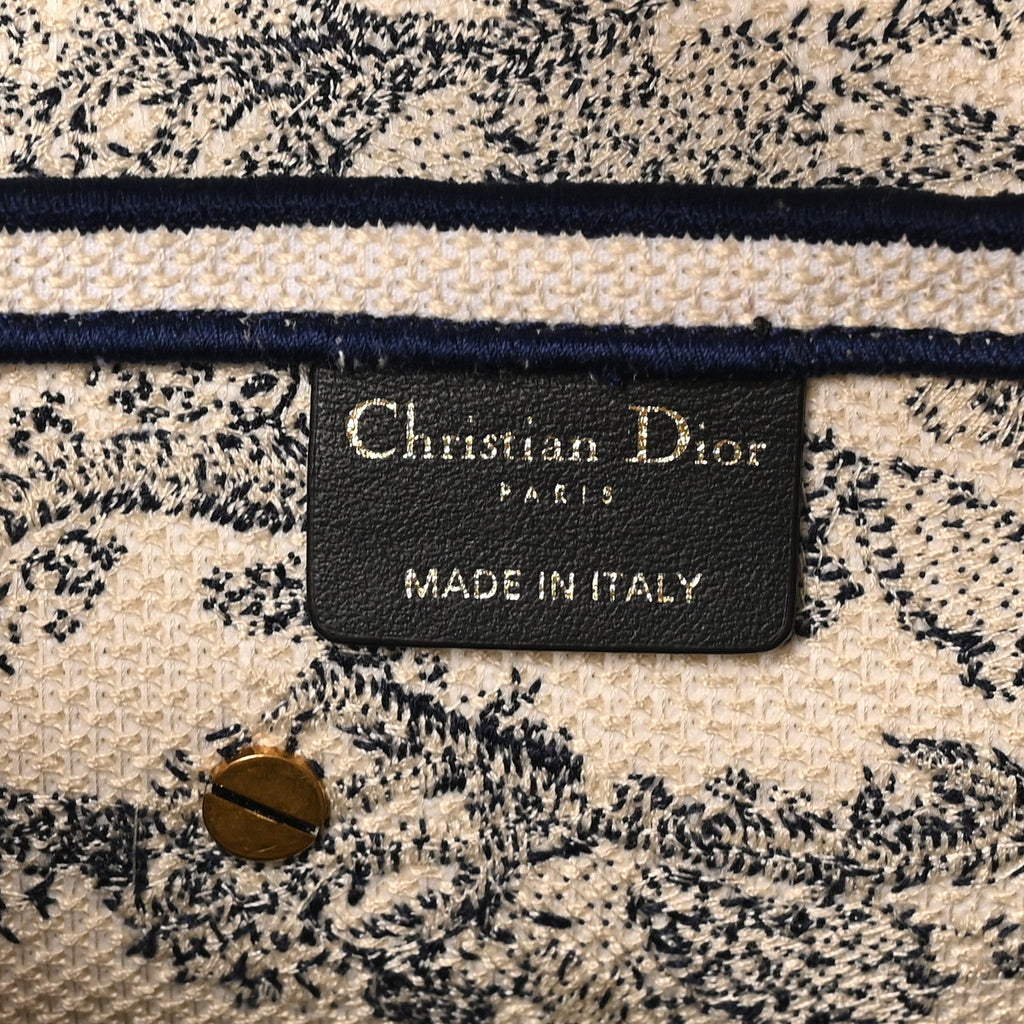 ディオール キャンバス 刺繍 トワルドジュイ サドルバッグ ブルー (代金引換)