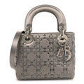ディオール サテン クリスタル カナージュ ミニ レディ ディオール グレー (代金引換)