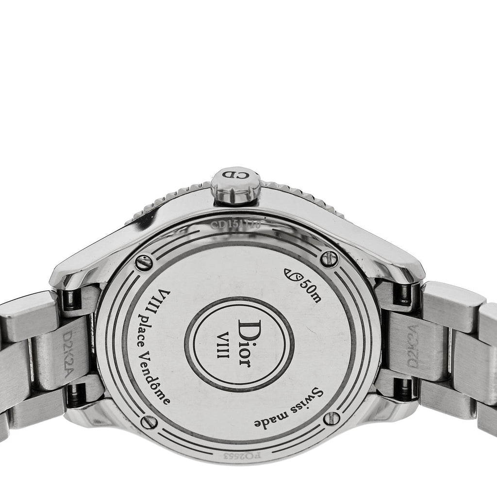 ディオール ステンレススチール ダイヤモンドベゼル 25mm Dior VIII モンテーニュ クォーツウォッチ (代金引換)