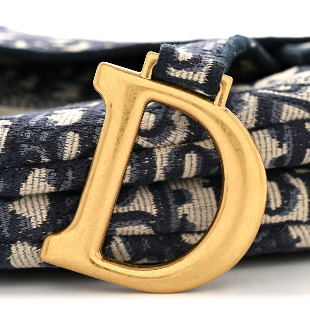ディオール オブリーク 刺繍 サドルバッグ ブルー (代金引換)