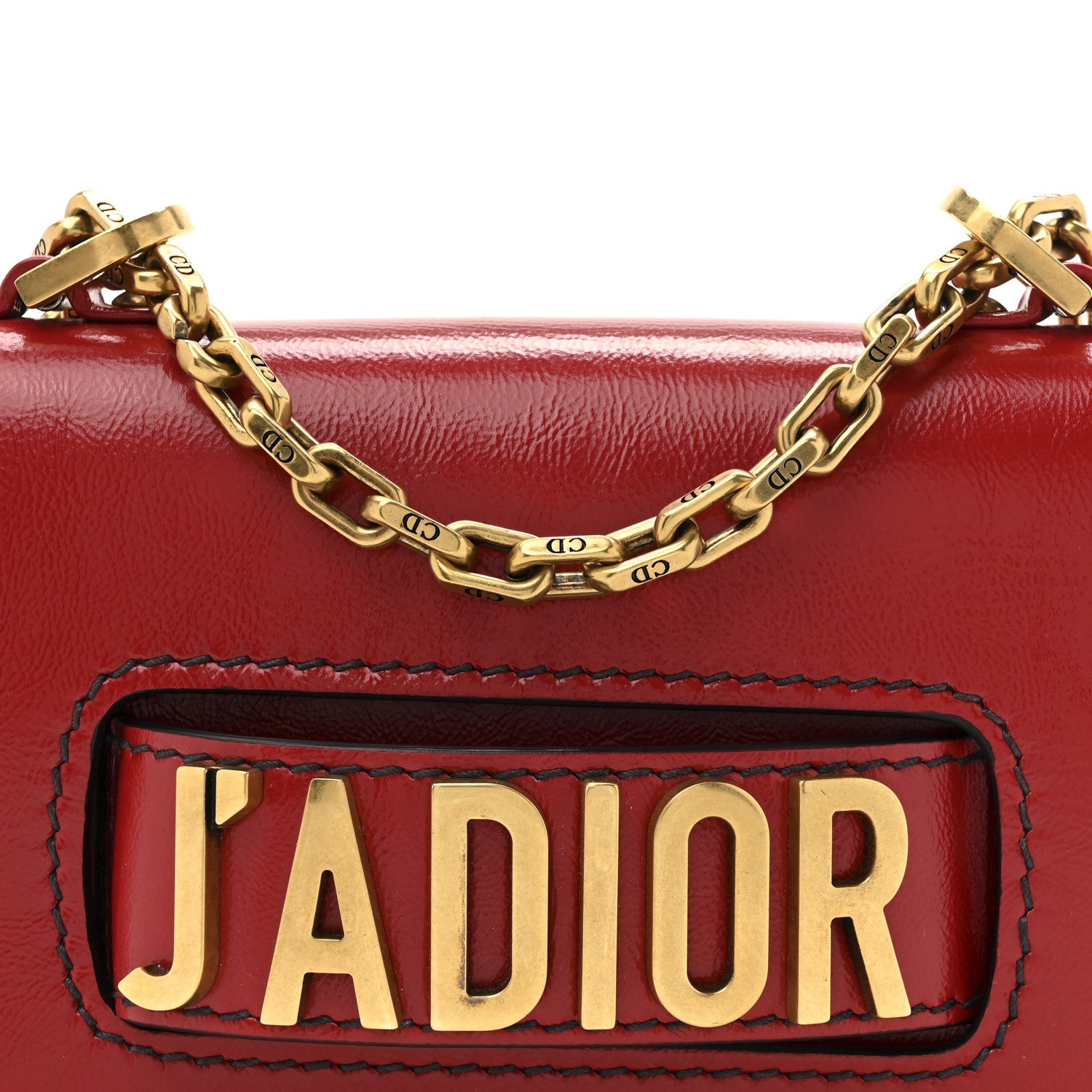 ディオール カーフスキン J'Adior チェーン フラップバッグ レッド (代金引換)