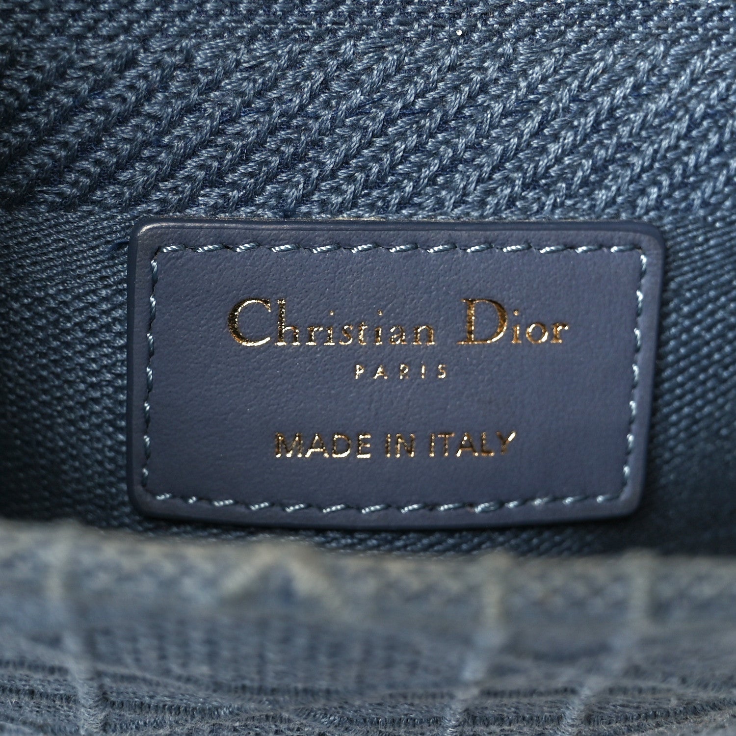 ディオール キャンバス 刺繍 カナージュ ミディアム レディ D-ライト デニムブルー (代金引換)