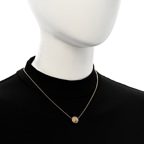 ディオール 18K イエロー＆ホワイトゴールド ダイヤモンド ブラックオニキス マザーオブパール ローズセレステ ペンダントネックレス (代金引換)