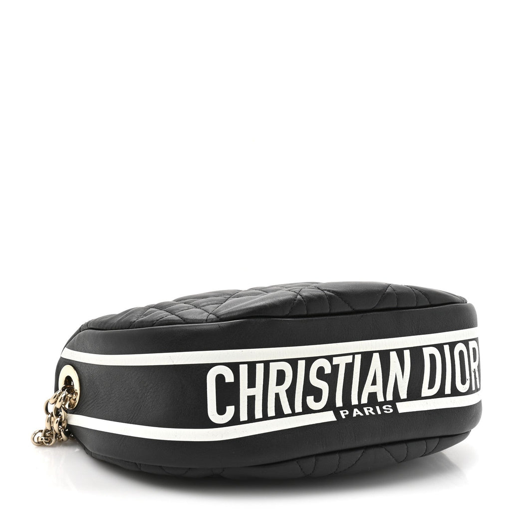 ディオール ラムスキン カナージュ ミディアム Dior Vibe ホーボーバッグ ブラック (代金引換)