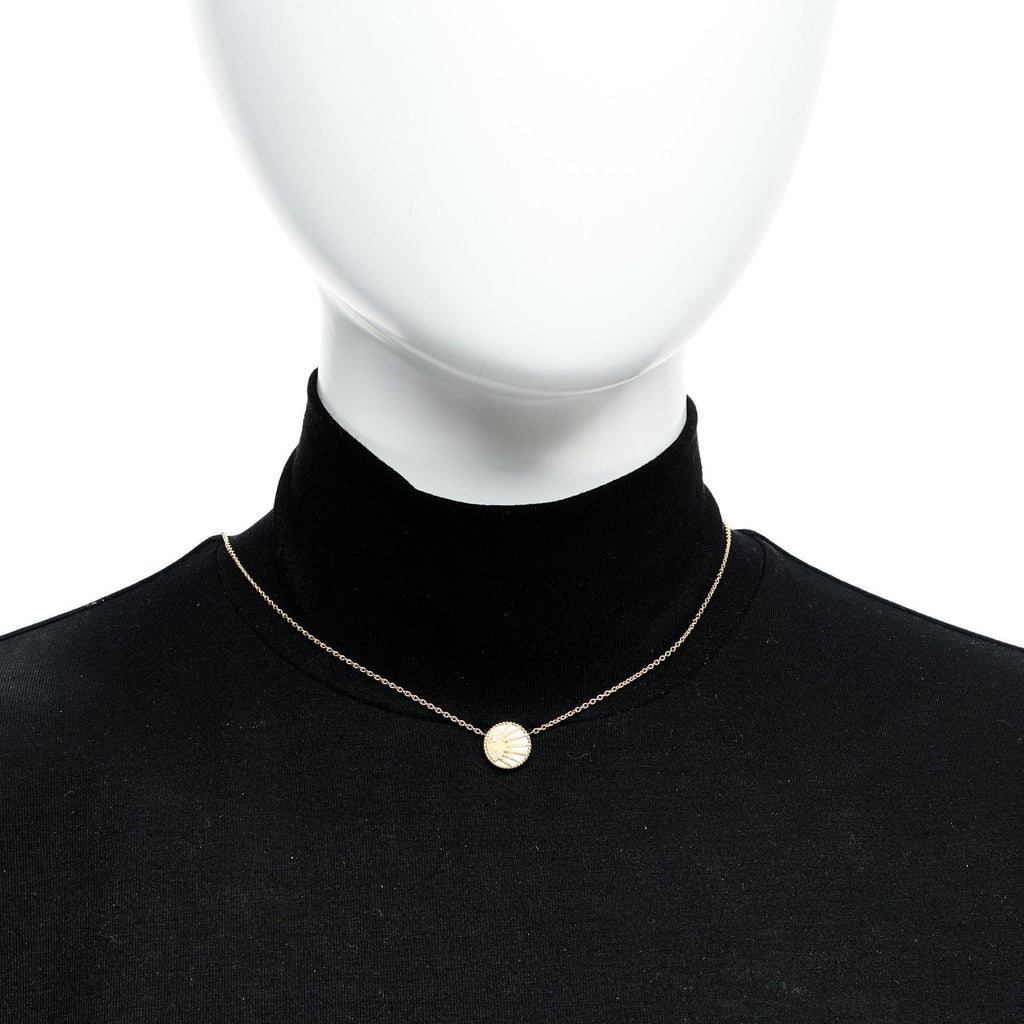 ディオール 18K イエローゴールド ダイヤモンド ブラックオニキス マザーオブパール ローズ セレステ ペンダント ネックレス (代金引換)