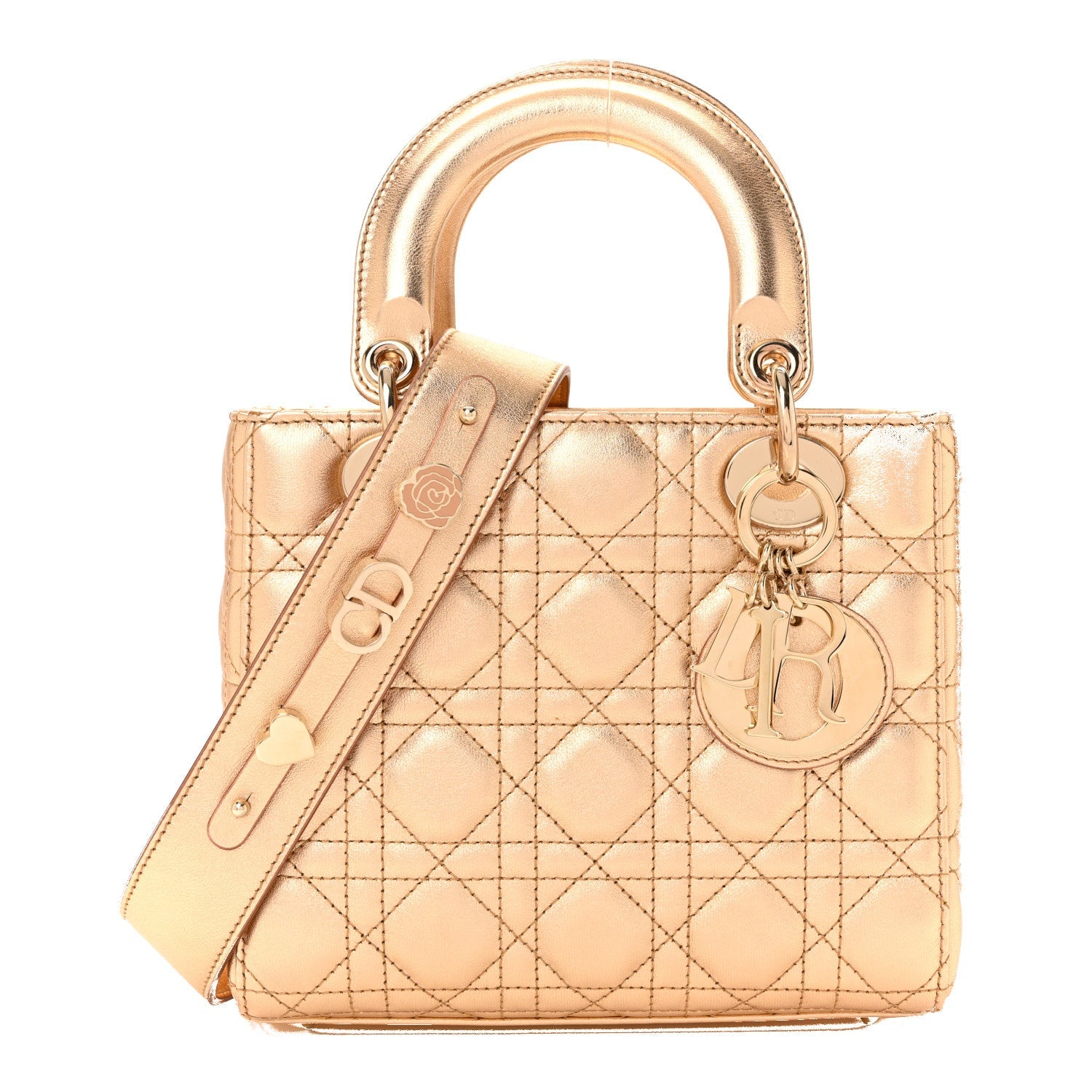 ディオール メタリックラムスキン カナージュ スモール My ABCDior レディディオール ローズゴールド (代金引換)