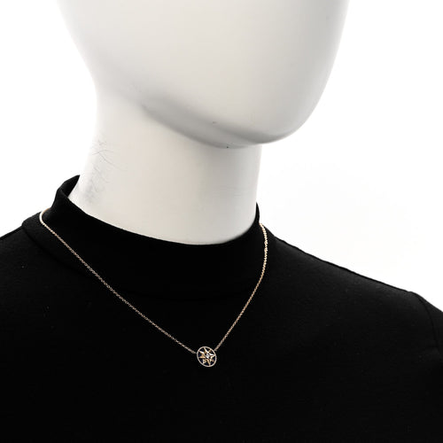 ディオール 18K イエローゴールド ダイヤモンド ラピスラズリ ローズ デ ヴァン ネックレス (代金引換)