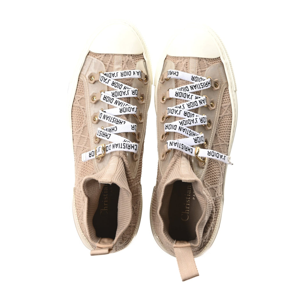 ディオール テクニカル カナージュ ウィメンズ Walk'n Dior ハイトップスニーカー 38.5 ヌード (代金引換)