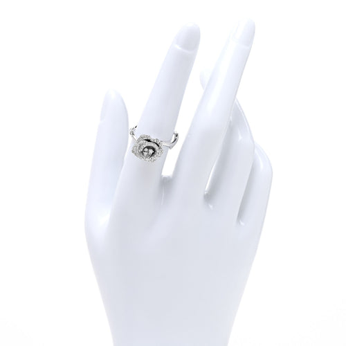 ディオール 18K ホワイトゴールド ダイヤモンド スモール ローズ ディオール バガテル リング 54 7 (代金引換)
