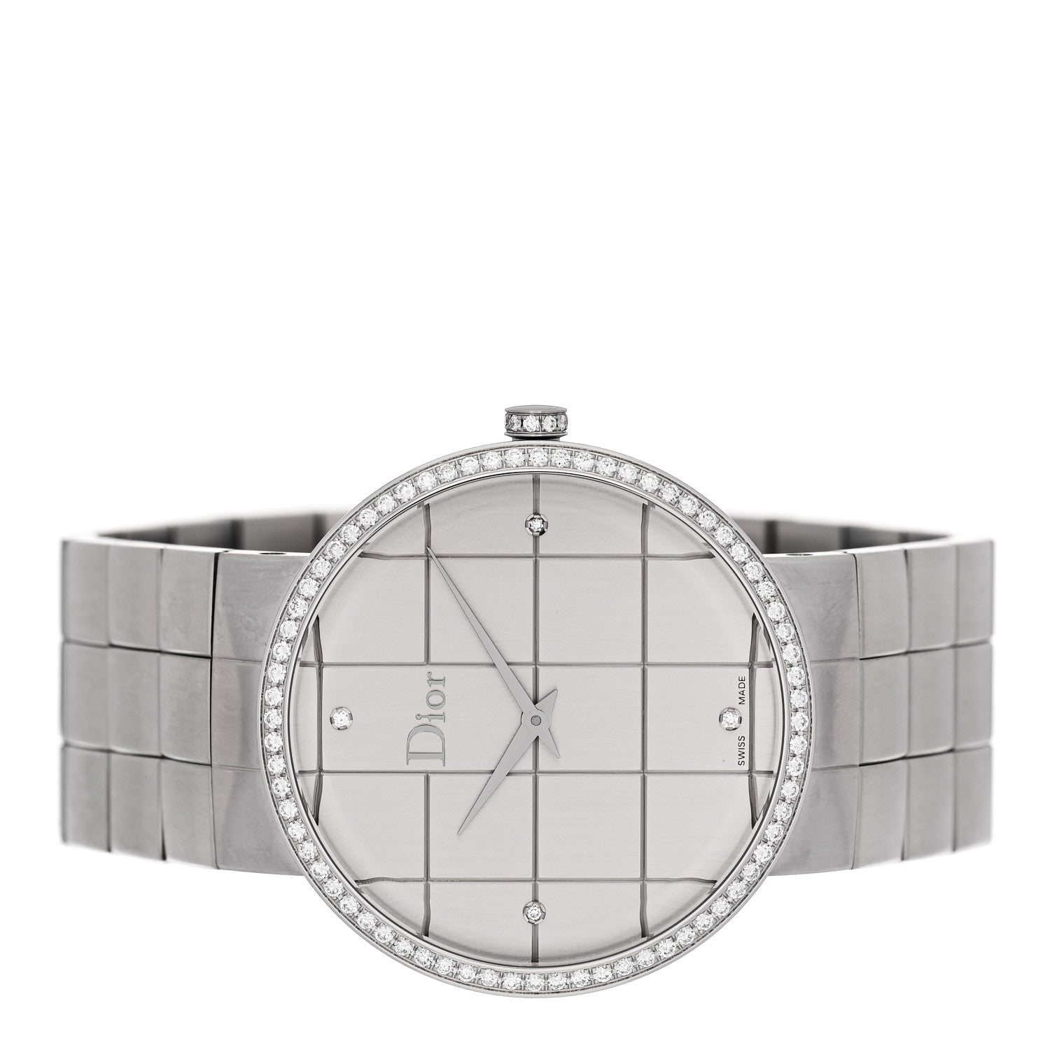 ディオール ステンレススチール ダイヤモンドベゼル 38mm La D De Dior クォーツウォッチ (代金引換)