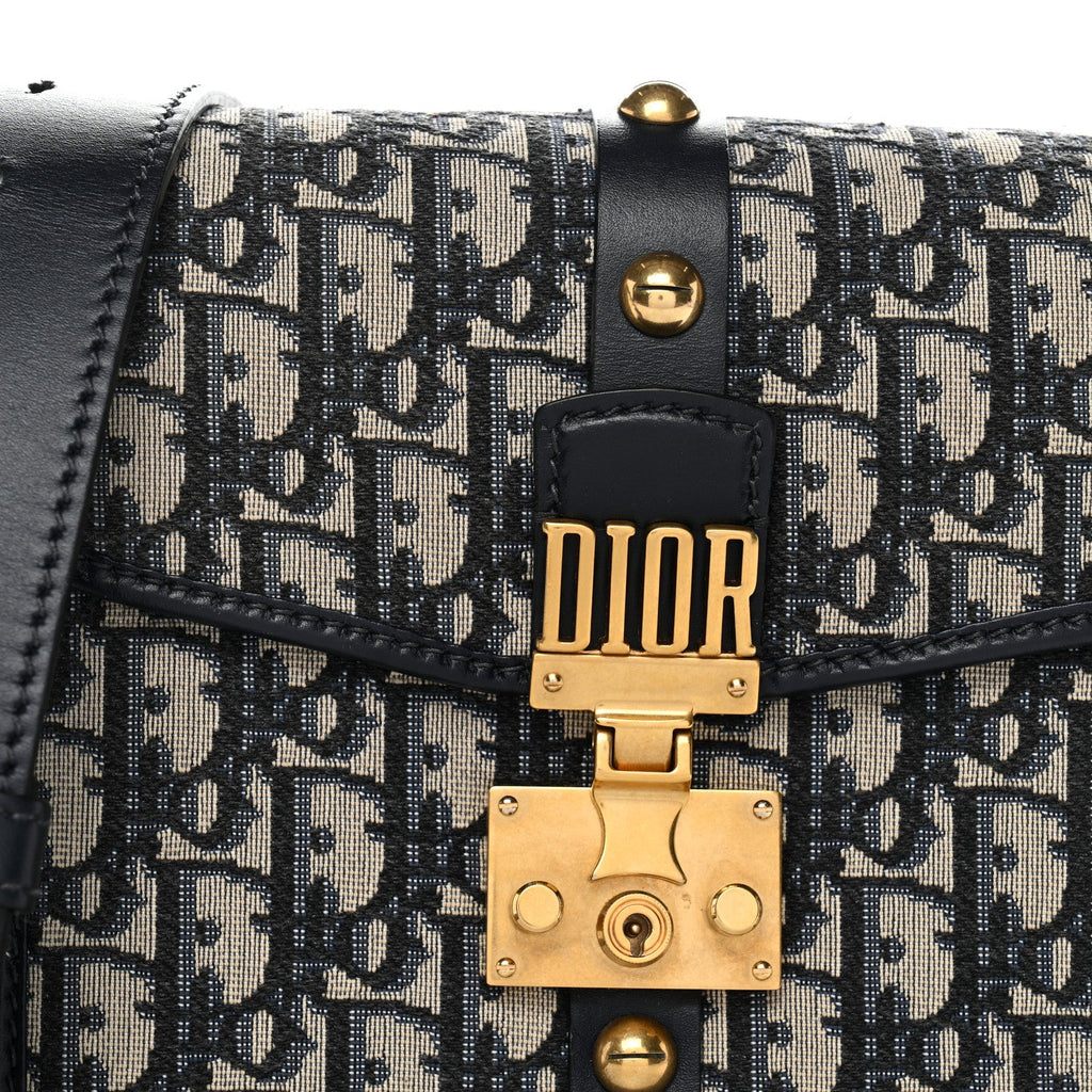 ディオール オブリーク スクエア DiorAddict フラップ ネイビーブルー (代金引換)