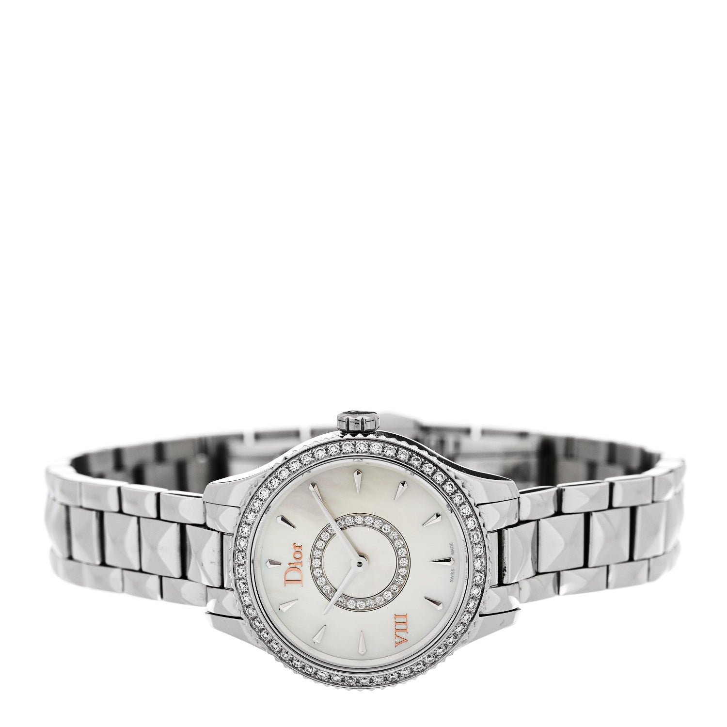ディオール ステンレススチール ダイヤモンドベゼル 25mm Dior VIII モンテーニュ クォーツウォッチ (代金引換)