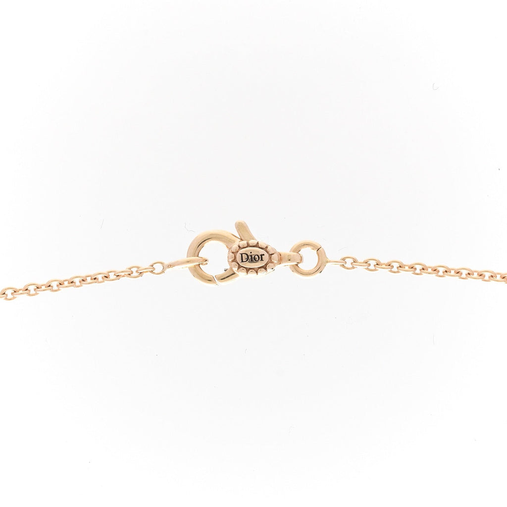 ディオール 18K イエロー＆ホワイトゴールド ダイヤモンド ブラックオニキス マザーオブパール ローズセレステ ペンダントネックレス (代金引換)