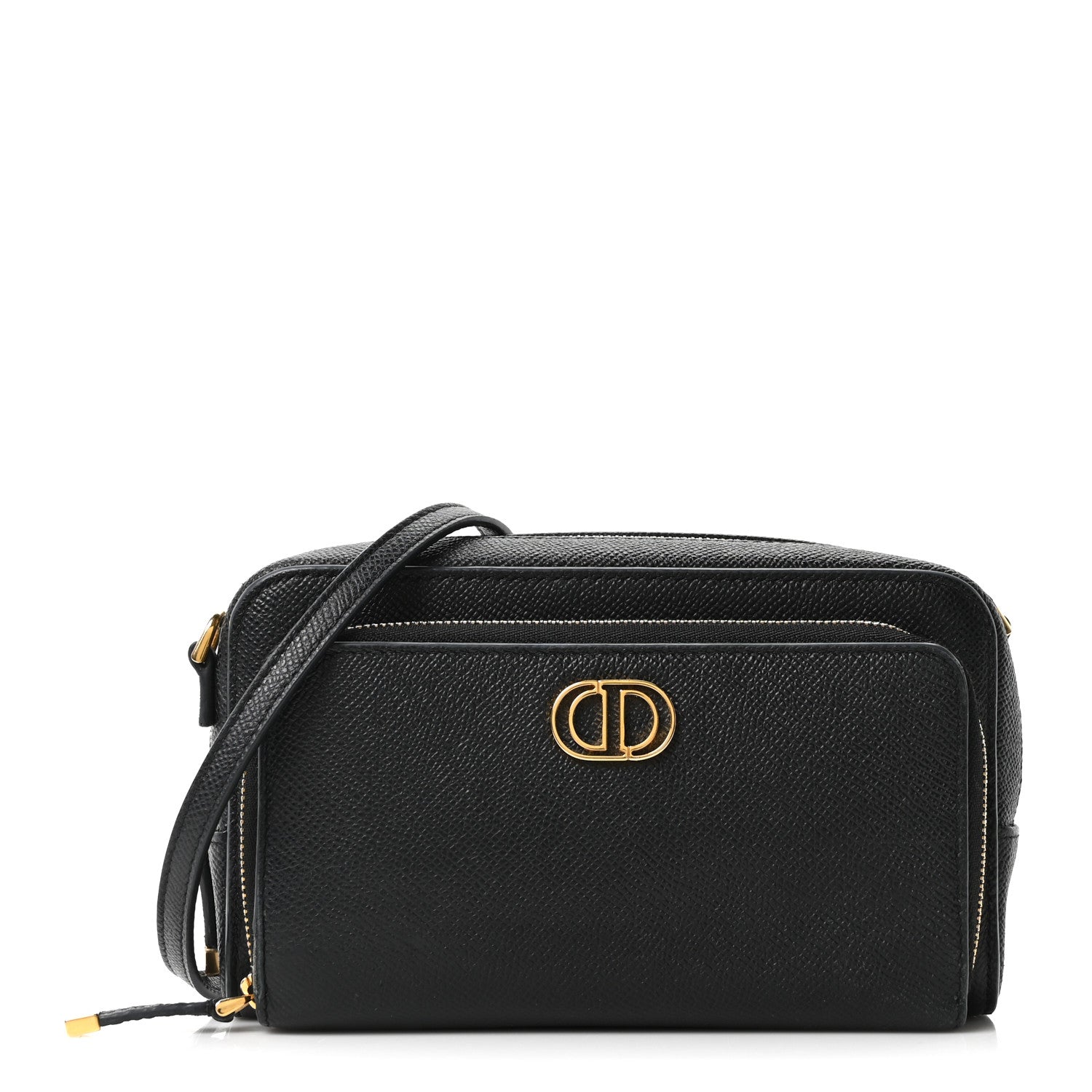 ディオール グレインド カーフスキン カロ ダブル ポーチ ブラック (代金引換)