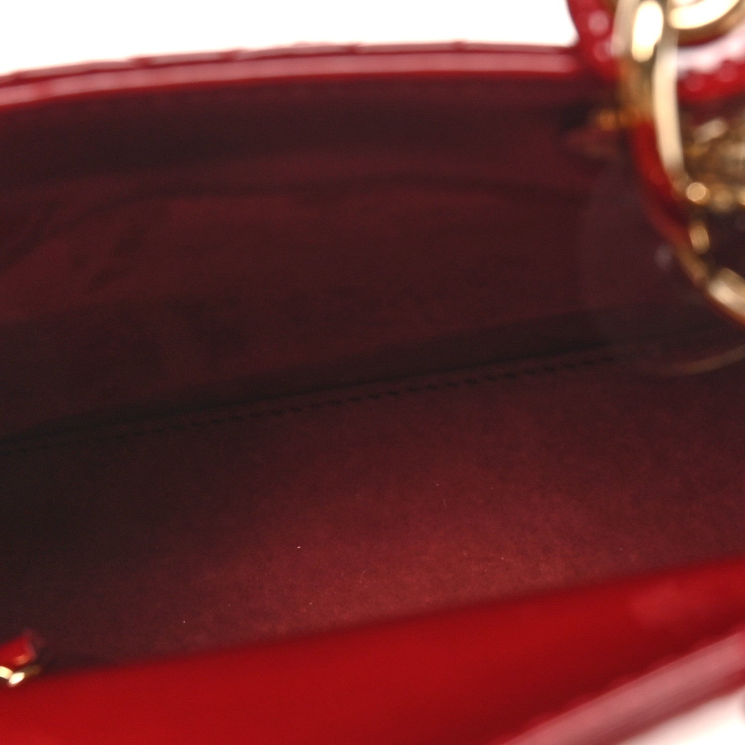 ディオール パテント カナージュ ミニ レディ ディオール レッド (代金引換)