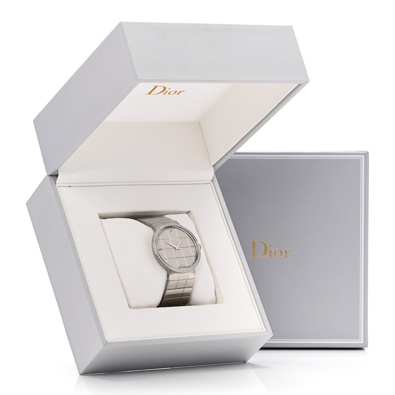 ディオール ステンレススチール ダイヤモンドベゼル 38mm La D De Dior クォーツウォッチ (代金引換)