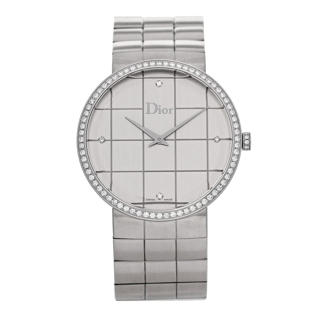 ディオール ステンレススチール ダイヤモンドベゼル 38mm La D De Dior クォーツウォッチ (代金引換)