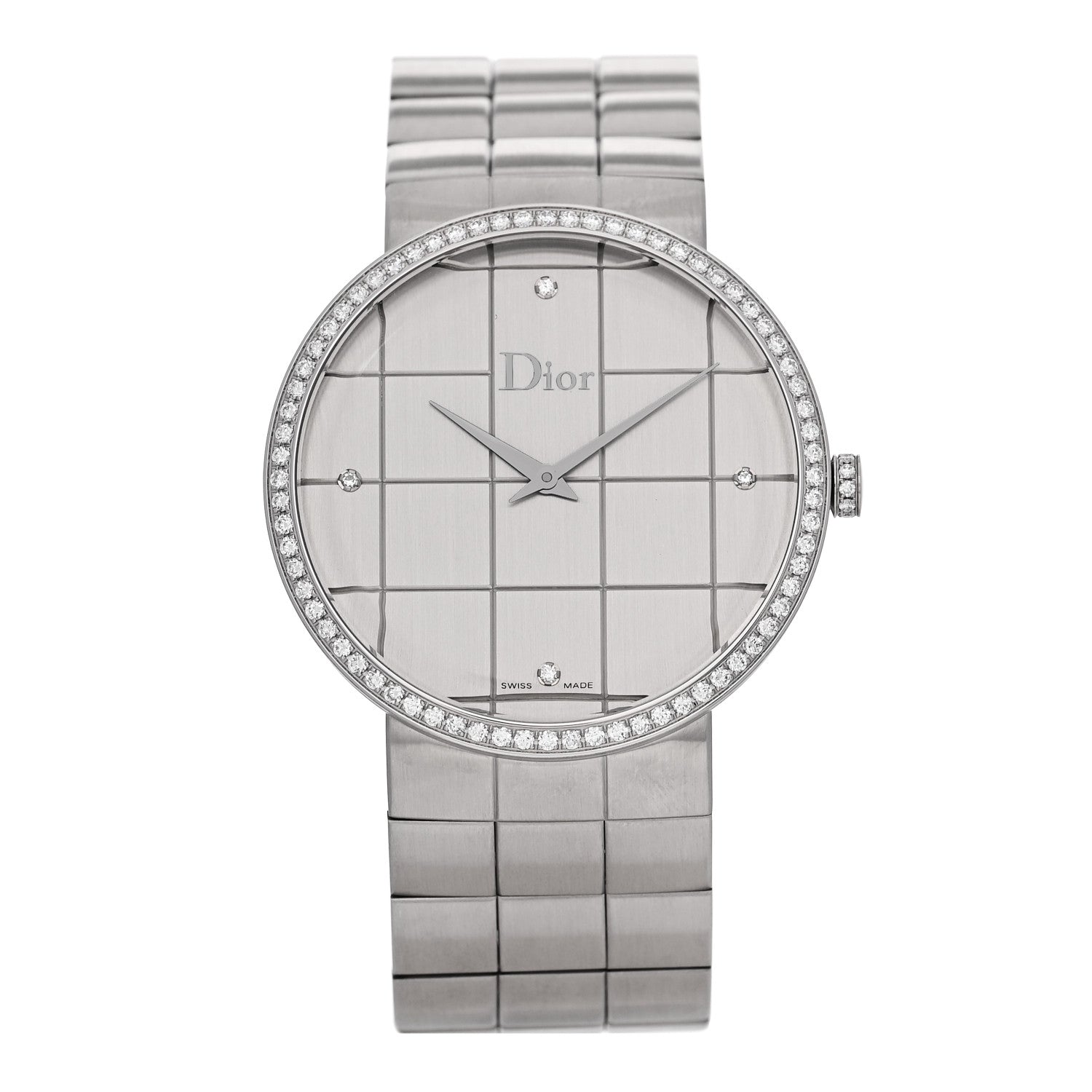ディオール ステンレススチール ダイヤモンドベゼル 38mm La D De Dior クォーツウォッチ (代金引換)