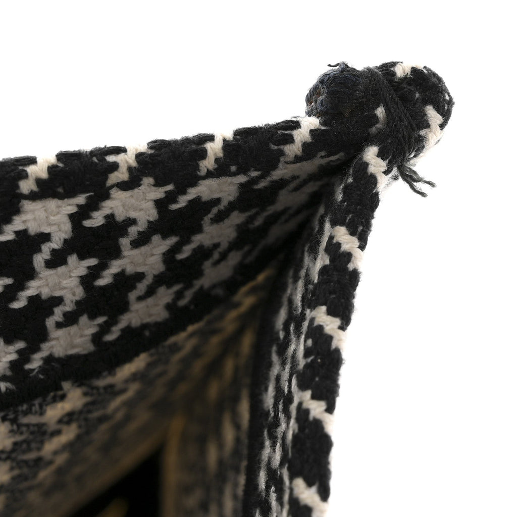 ディオール キャンバス ハウンズトゥース 刺繍 ミディアム ブック ブラック・ホワイト (代金引換)