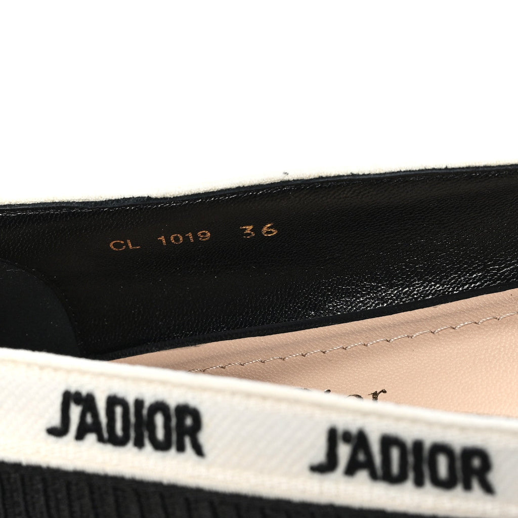 ディオール ファブリック リボン 刺繍 J'Adior バレエ フラット 36 ブラック (代金引換)