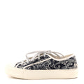 ディオール キャンバス トワル ド ジュイ 刺繍 レディース ウォークンディオール ロートップスニーカー 38.5 ブルー オフホワイト (代金引換)