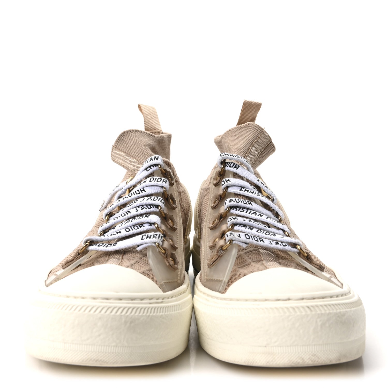 ディオール テクニカル カナージュ ウィメンズ Walk'n Dior ハイトップスニーカー 38.5 ヌード (代金引換)