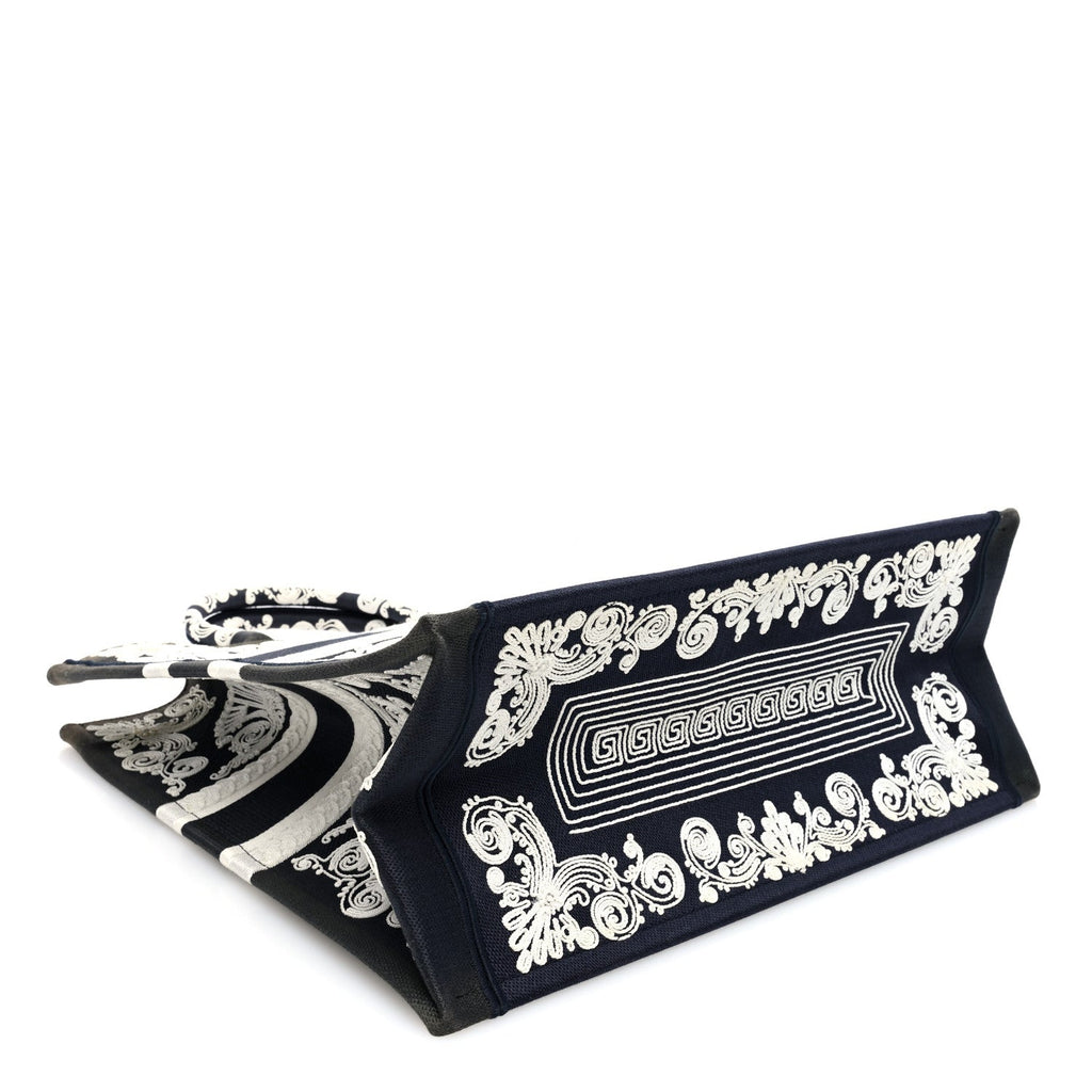 ディオール キャンバス 刺繍 コルネリー ブックトート ブルー ホワイト (代金引換)