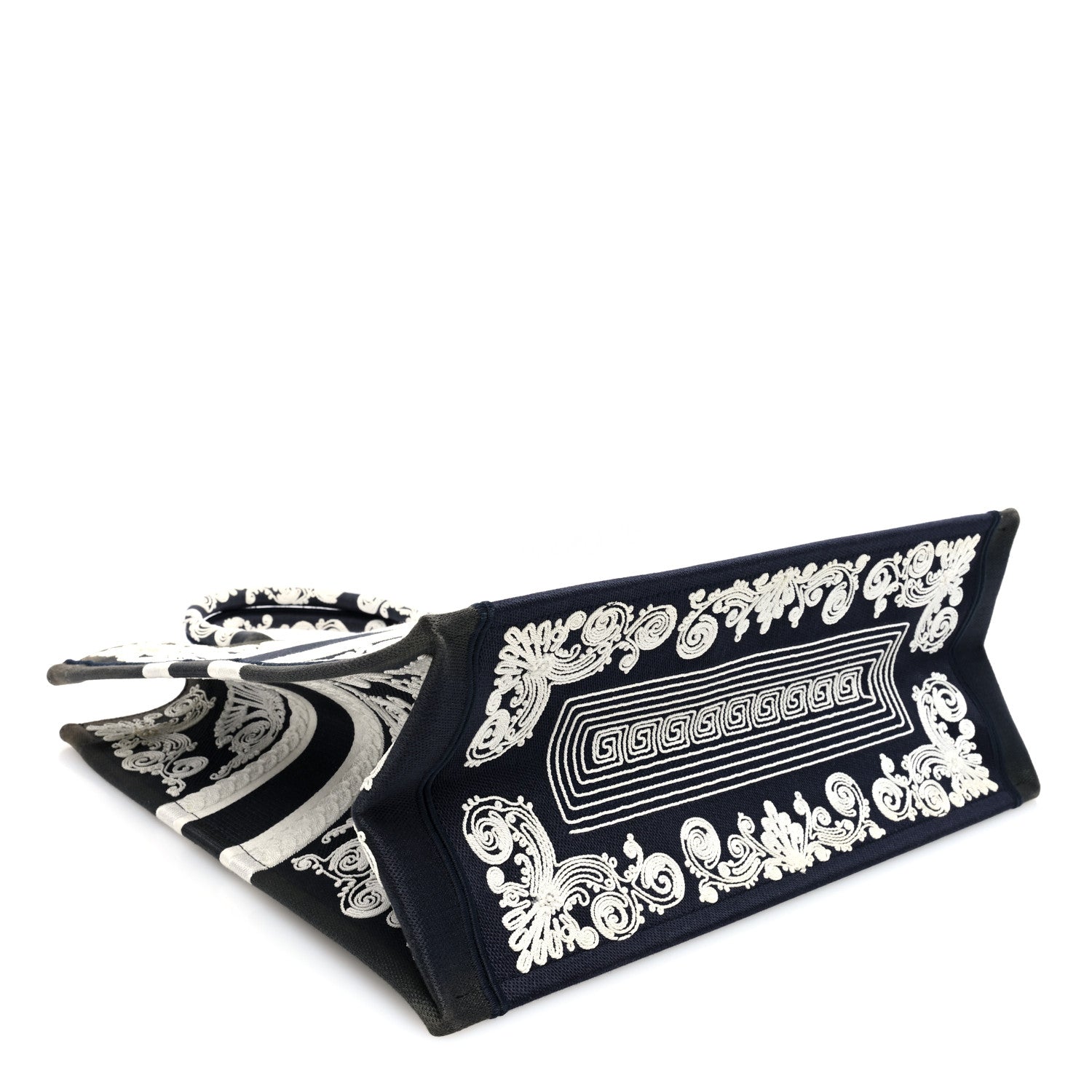 ディオール キャンバス 刺繍 コルネリー ブックトート ブルー ホワイト (代金引換)