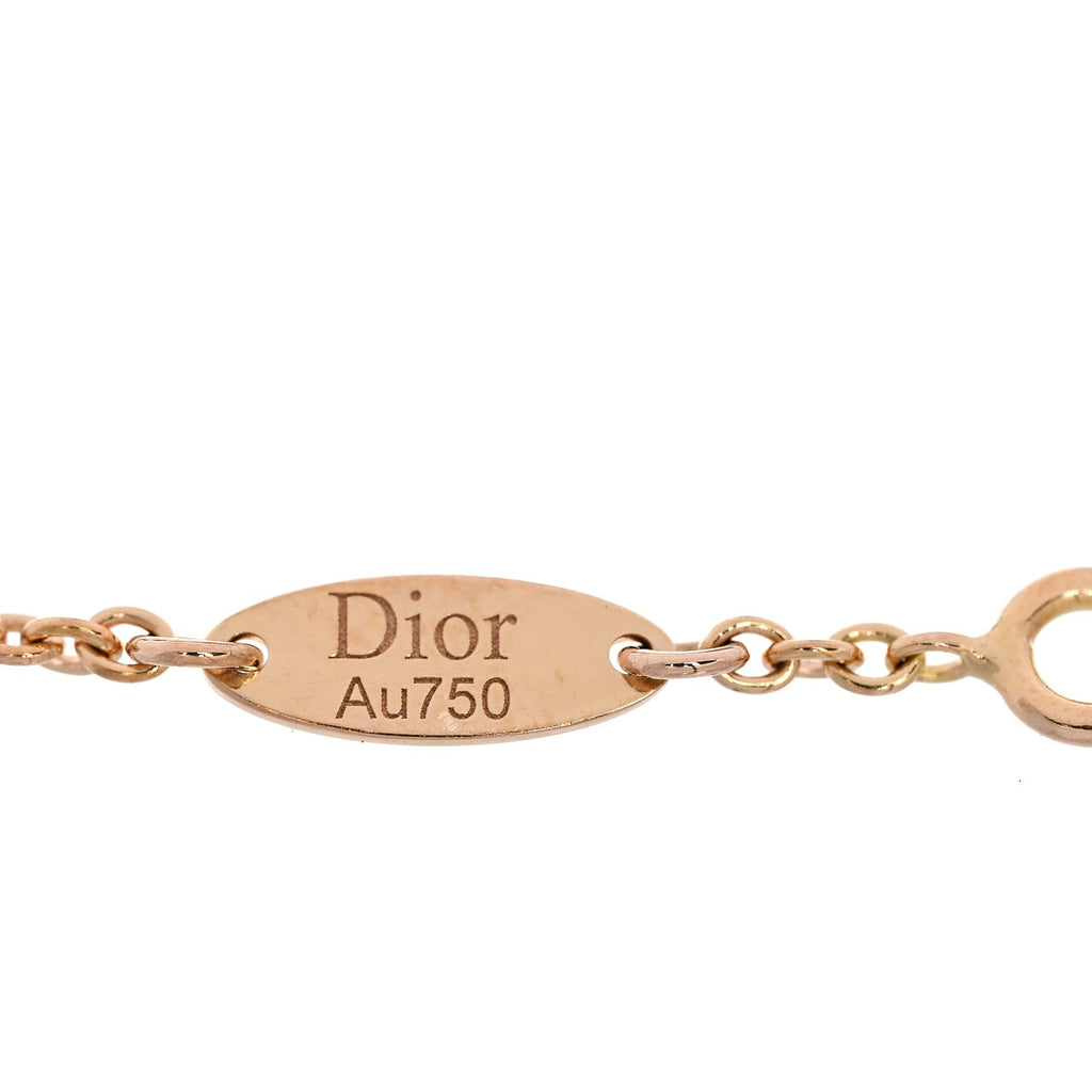 ディオール 18K ローズゴールド ダイヤモンド ブラックオニキス ローズ デ ヴァン ブレスレット (代金引換)