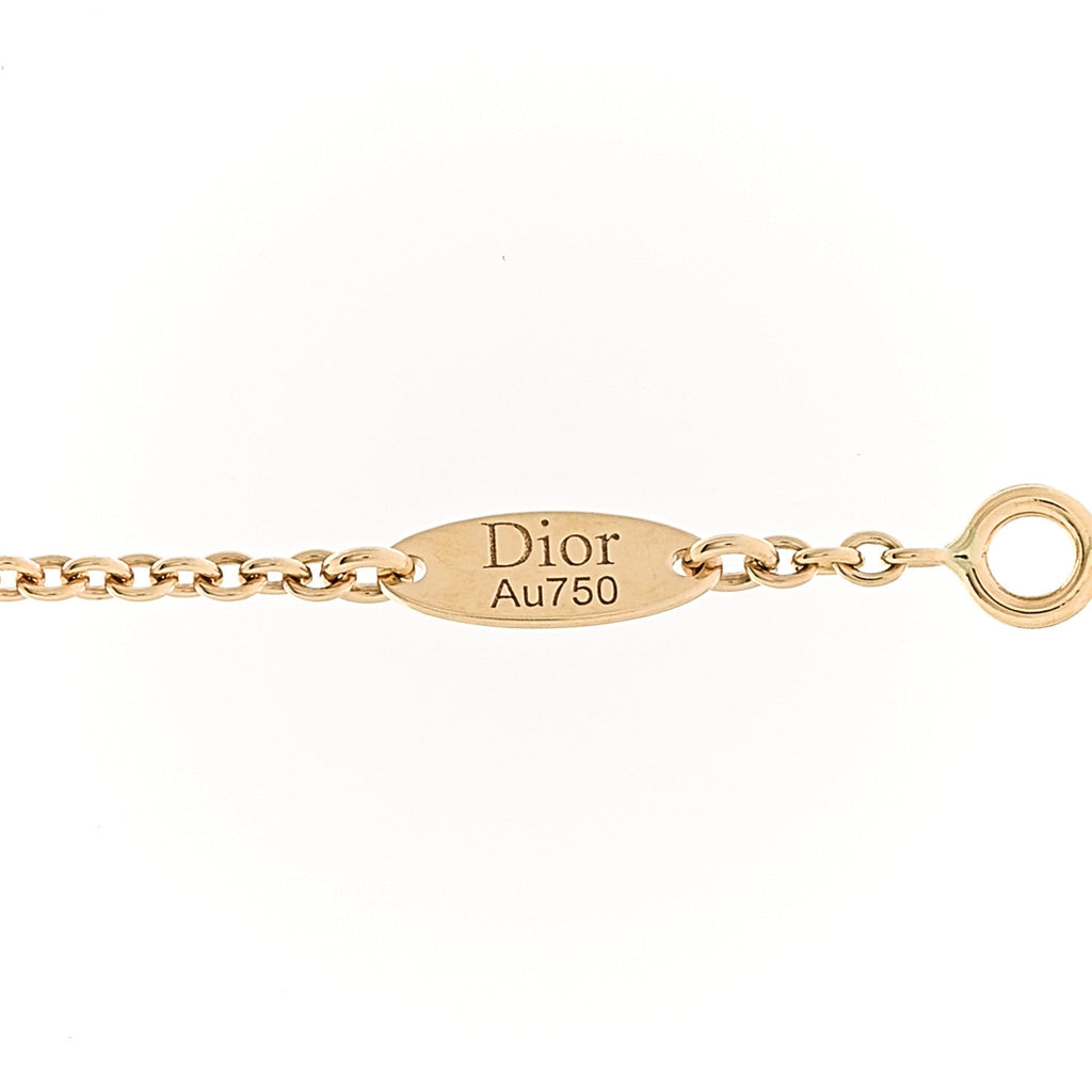 ディオール 18K イエローゴールド ダイヤモンド ラピスラズリ ローズ デ ヴァン ネックレス (代金引換)