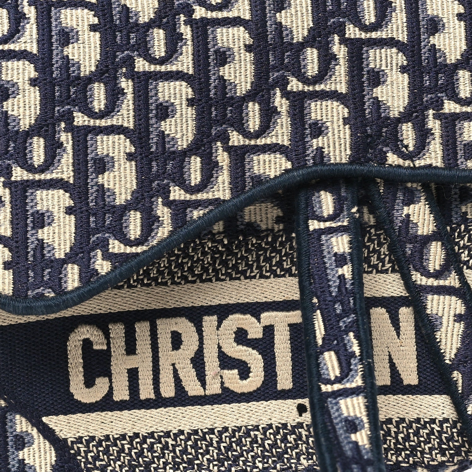 ディオール オブリーク 刺繍 サドルバッグ ブルー (代金引換)