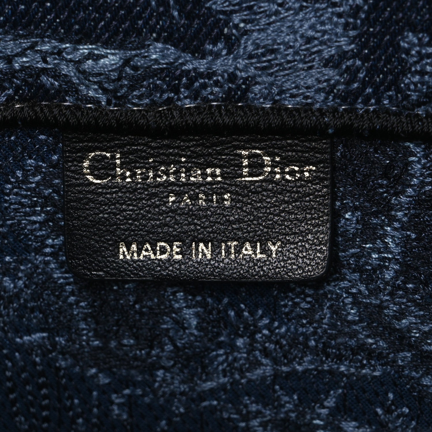 ディオール キャンバス刺繍 ミディアム ディオリヴィエラ トワル・ド・ジュイ ブックトート ブルー×ブラック (代金引換)