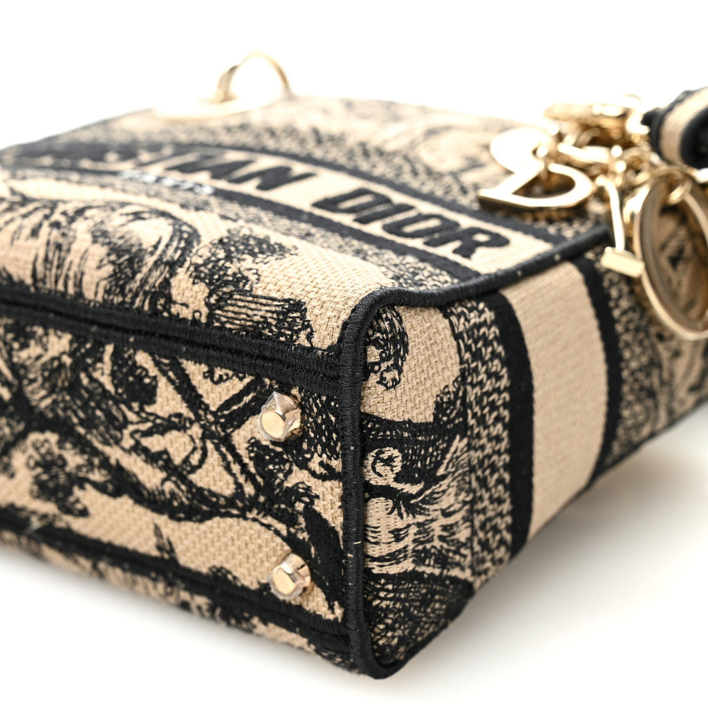 ディオール キャンバス トワル ドゥ ジュイ 刺繍 ミニ レディ D-ライト ブラウン マルチカラー (代金引換)